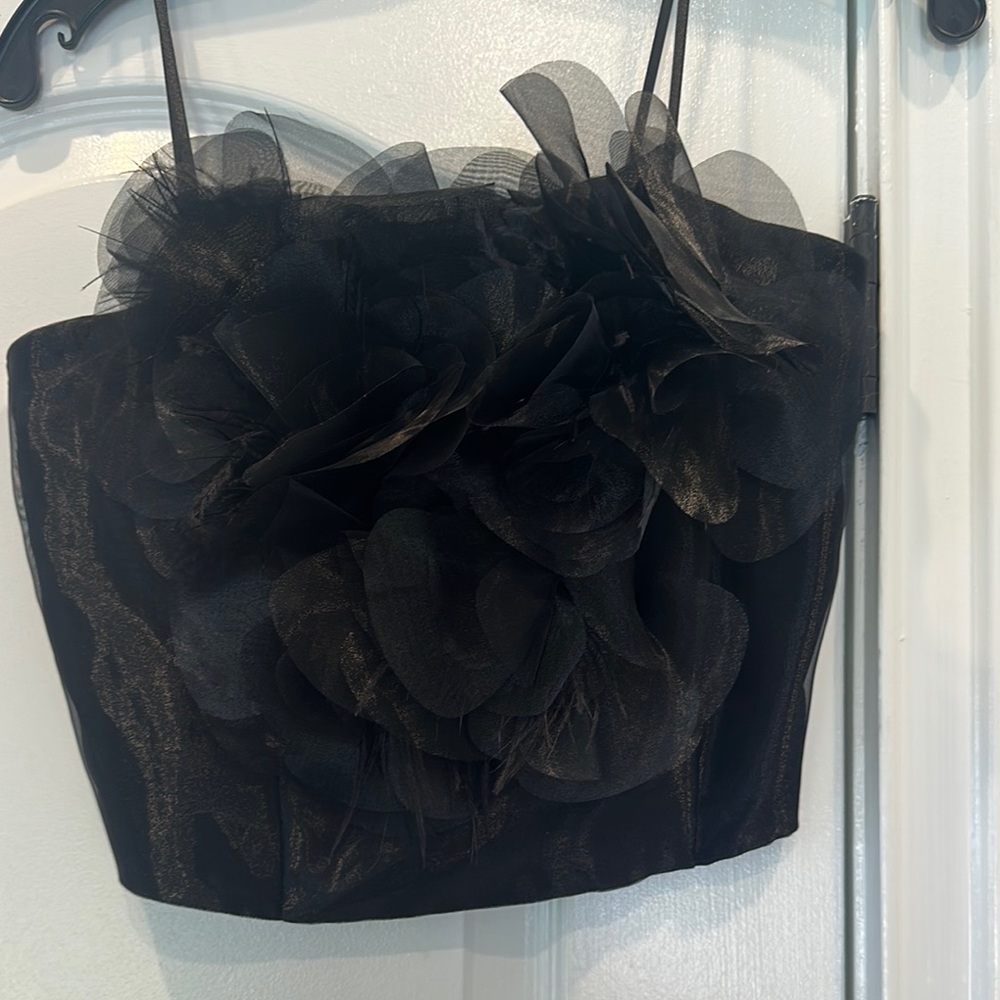 Elegant Black Do+Be Floral Women's Top